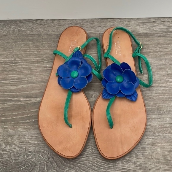 Blue Flower Sandals, Size 9.5 - Picture 1 of 2